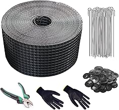 Critter Guard,6inx100ft Solar Panel Bird Guard,Black PVC Coated Galvanized Critter Guard for Solar Panels,1/2"
