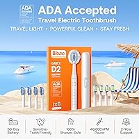 Vista 2 de Cepillo de dientes eléctrico ultrasónico Bitvae para adultos y niños, cepillo de dientes de viaje aceptado por la ADA con vida útil de batería