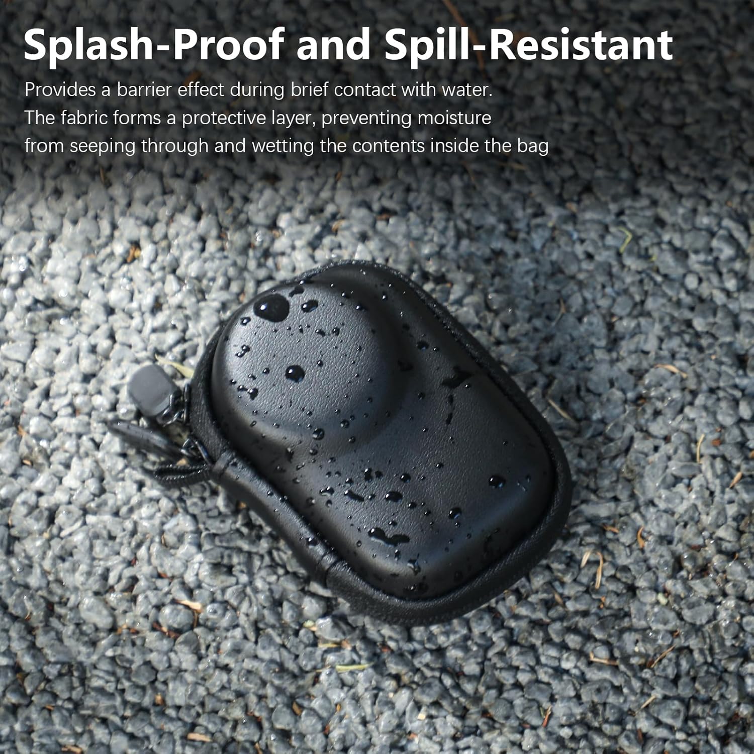 AMAZEAR Carry Case for DJI OSMO Action 6 Accessories, Action6 Portable and Compact Travel Bag Hard Leather Case with Soft Inner for Protection, Organization, and Storage, Black - Image 7