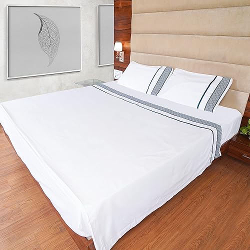 Miniatura 2 de Bluemoon Homes Juego de sábanas 100% de algodón egipcio, juego de sábanas y fundas de almohada de 4 piezas, sábanas de lujo con bolsillo profundo,