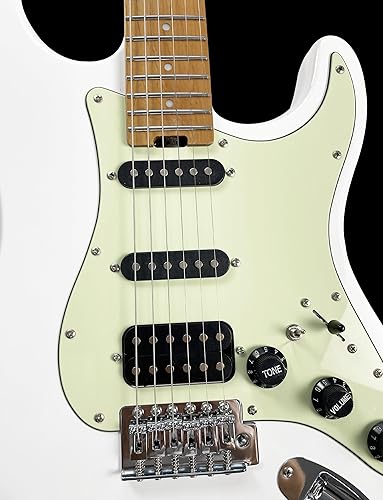 Miniatura 2 de Guitarra eléctrica, bobina dividida H-S-S Pickups guitarra eléctrica de 6 cuerdas, cuerpo de caoba asada y cuello de arce, guitarras eléctricas