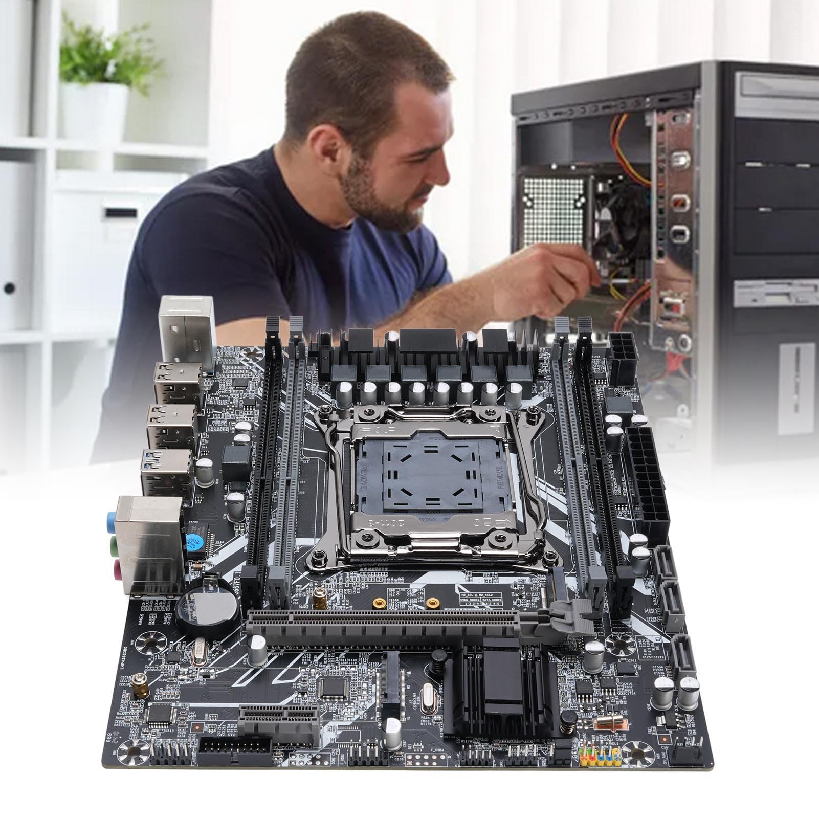Płyta Główna do Gier M.2 dla LGA 2011-3 Obsługuje Procesory I7 i E5 V3 V4 4 Kanały DDR4 128 GB NVMe NGFF 3.0 6 Gb/s PCIe z Gigabit LAN