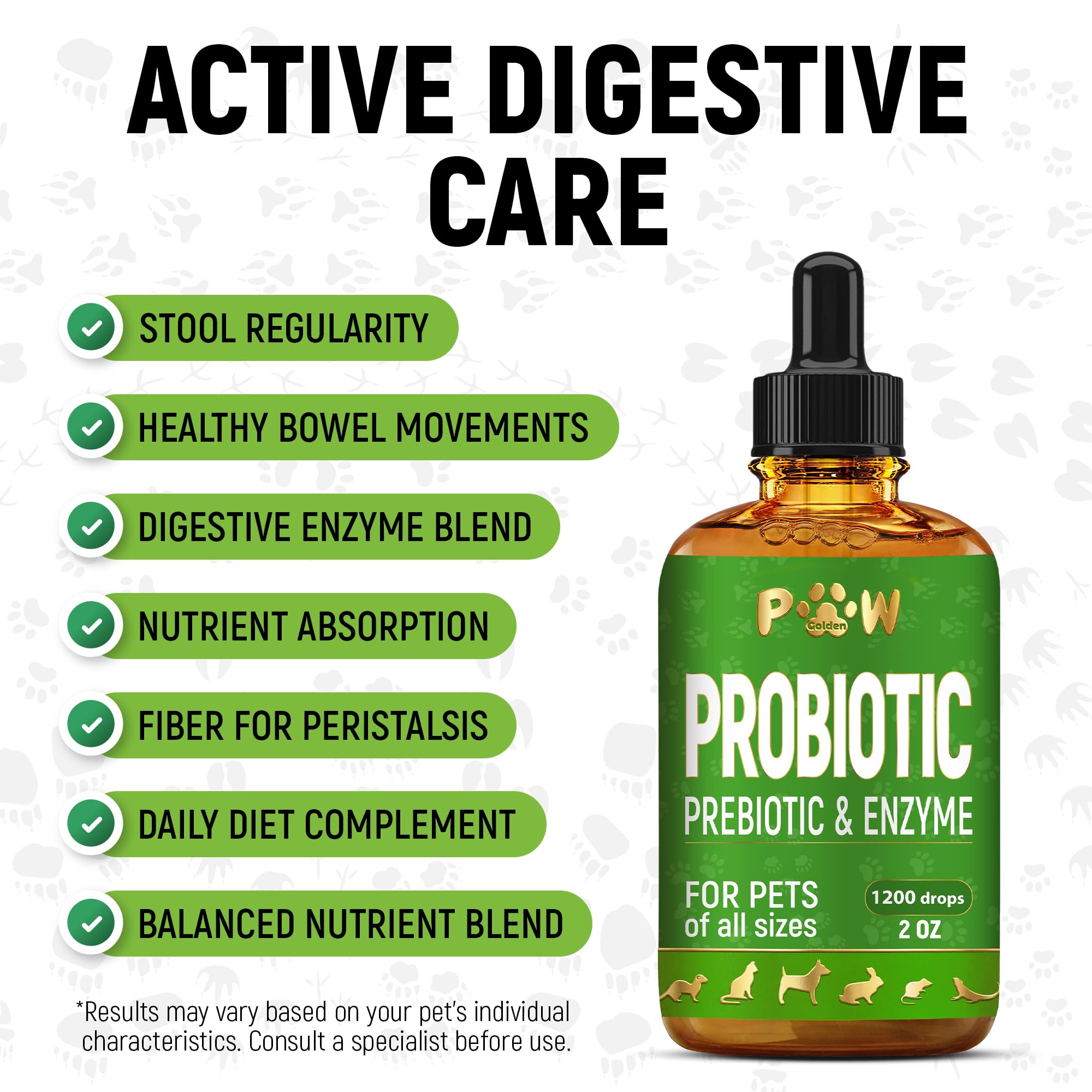 Liquid Probiotics for Dogs & Cats of All Ages | Dog Probiotics to Provide Digestion Balance | Prebiotic Blend for Harmonious Food Absorption | 3 Billion CFU | Herbal Flavor | 2 Oz — Amazon image 2