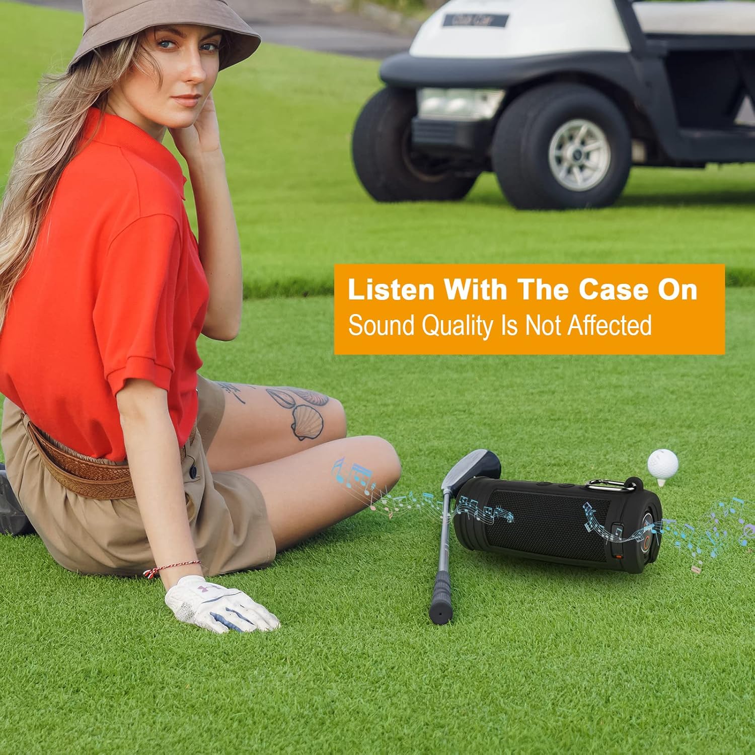 TXEsign Silicone Case for Bushnell Wingman GPS Golf Speaker Travel Carrying Protective Cover Pouch