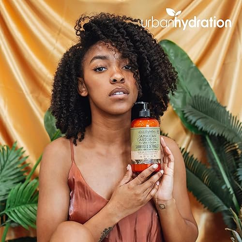 Miniatura 5 de Urban Hydration Champú y desenredante de aceite de ricino jamaicano | Sin sulfatos, parabenos y colorantes, limpia, hidrata y repara daños para
