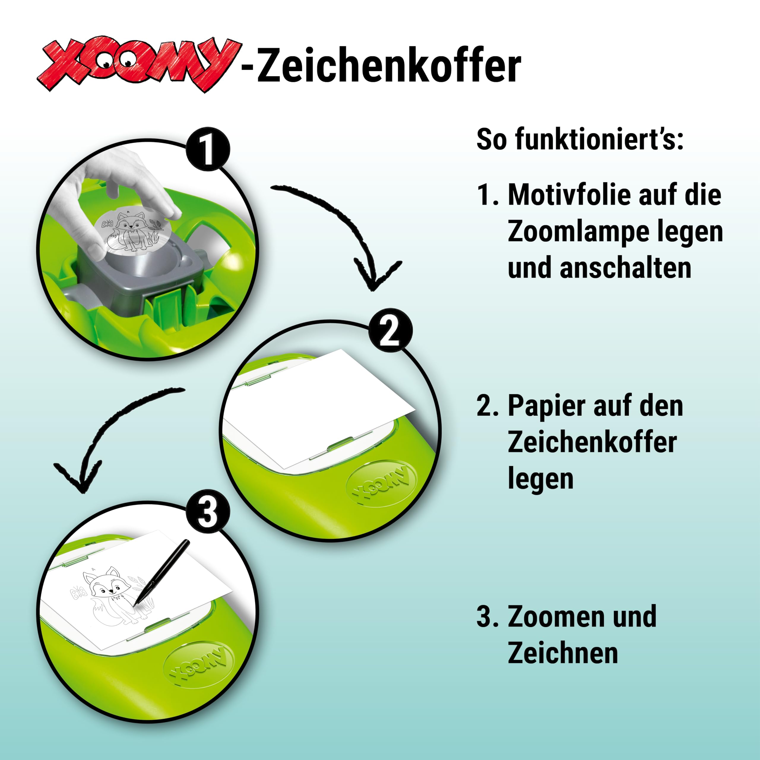 Ravensburger Xoomy Midi Cute Animals - Projektor zum Zeichnen süßer Tiere für Kinder ab 6 Jahren, kreatives Zeichnen und Malen für Mädchen und Jungen, 18445
