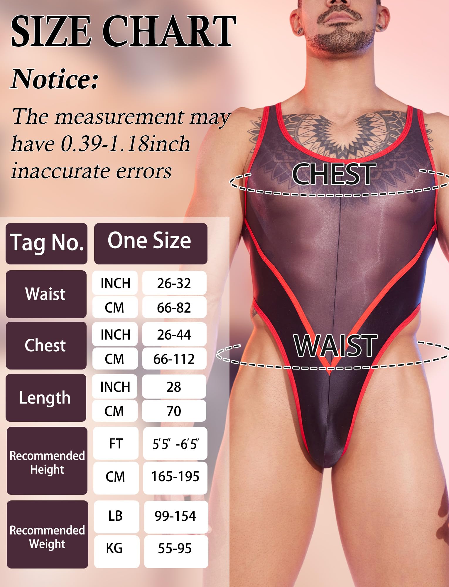 FEOYA Body da uomo lucido, body con perizoma, trasparente, biancheria intima, senza maniche, canotta da notte