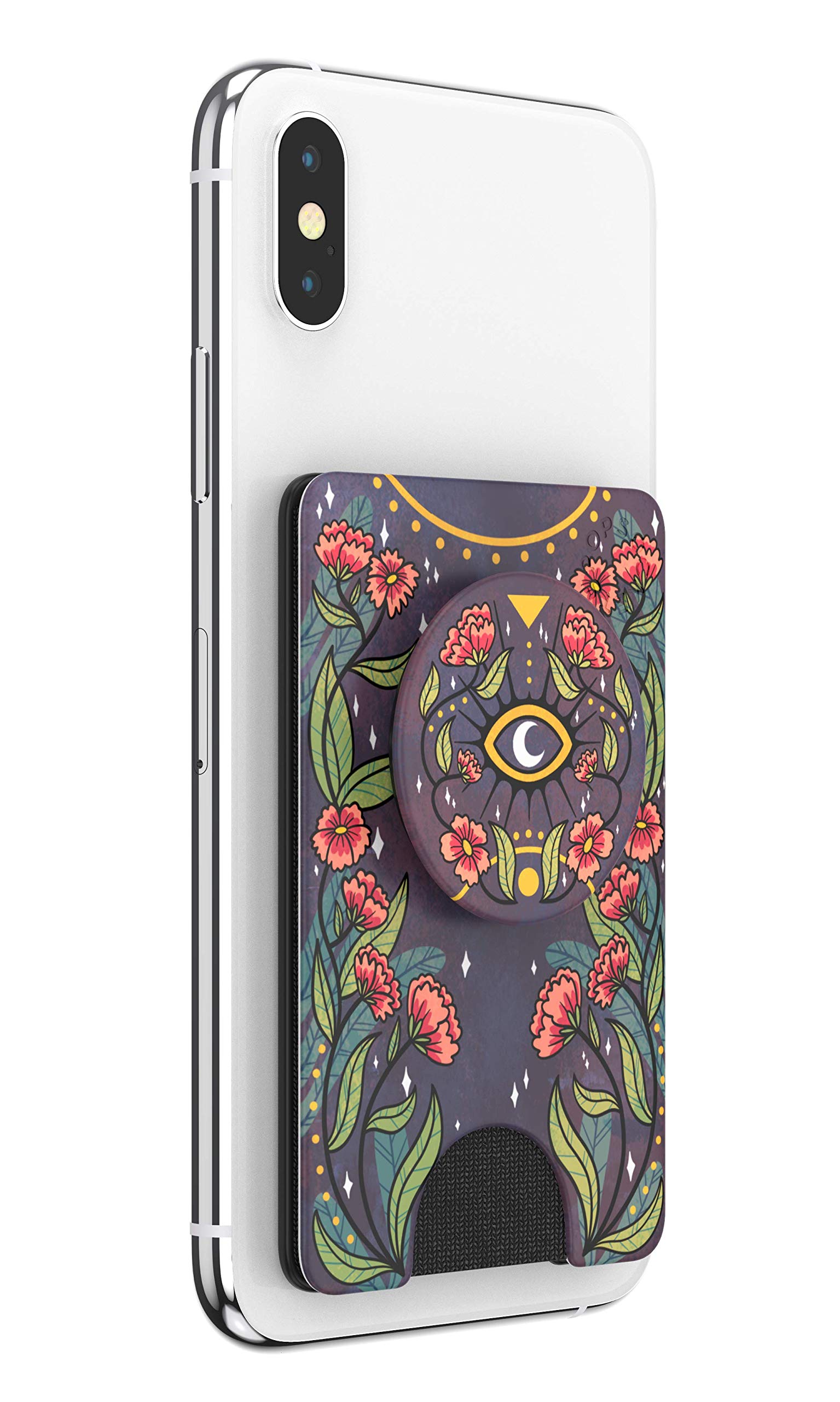 PopSockets PopWallet+ Für MagSafe – Kartenhalter Mit Austauschbarem PopTop & Integriertem Griff (Butterfly Pea Blue)