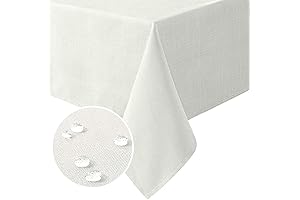 H.VERSAILTEX Rectangle Table Cloth, 60 X 120 Inch, Ivory