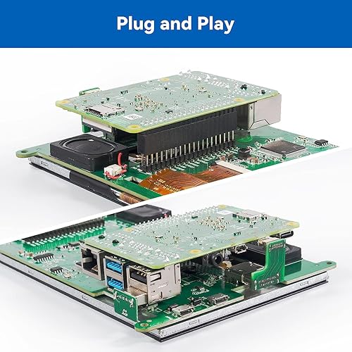 Miniatura 6 de SunFounder Pantalla táctil de 7 pulgadas para Pi 5, pantalla IPS RPI 4,1024X600, mini monitor portátil USB HDMI, pantalla táctil mejorada de 7