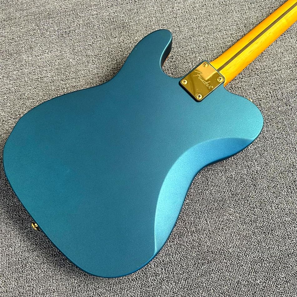 Chitarra elettrica personalizzata blu argento rosa con tastiera in acero e hardware cromato - Guitarra Electrica professionale