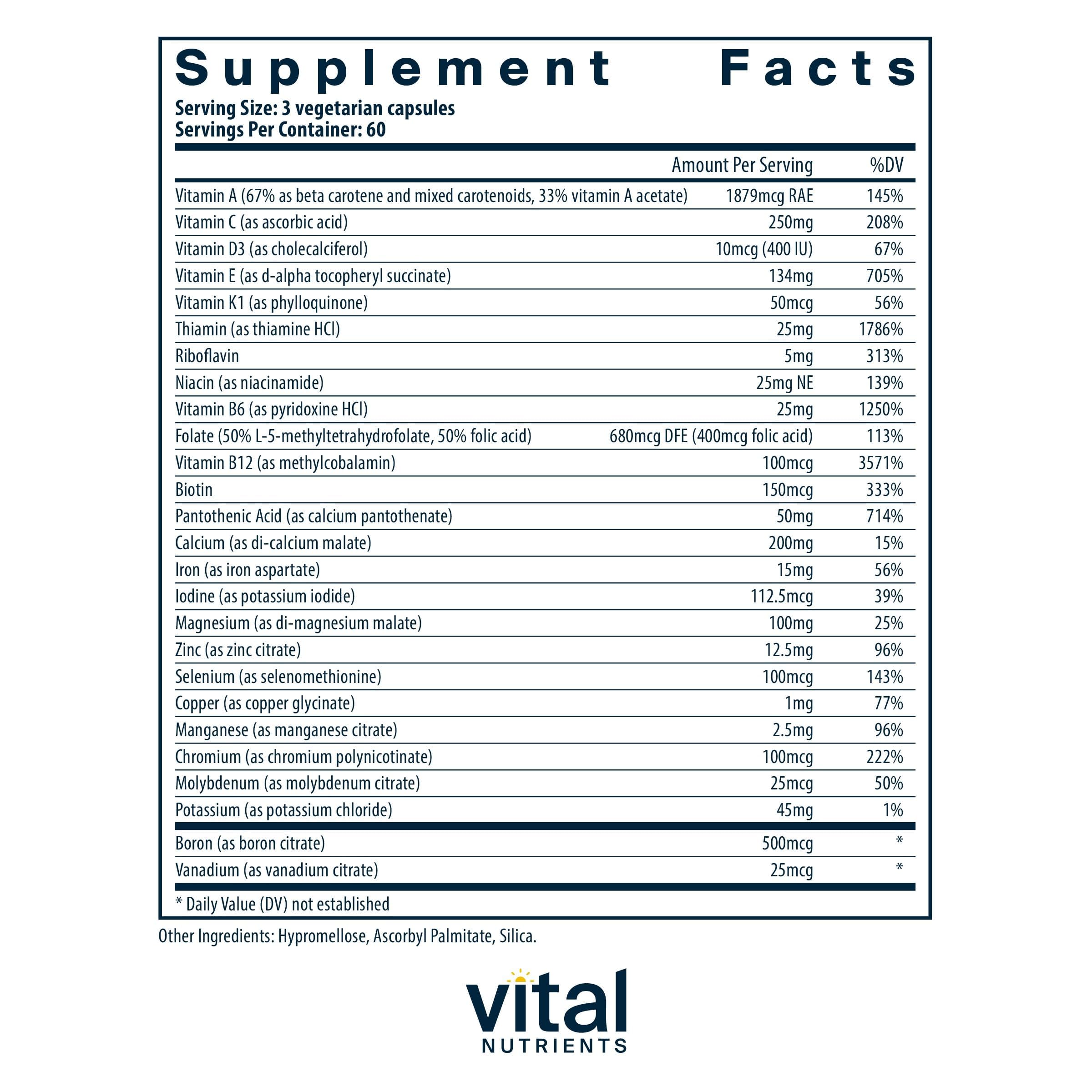 Vital Nutrients Prenatal Multivitamin, 180 Capsules — Amazon image 2