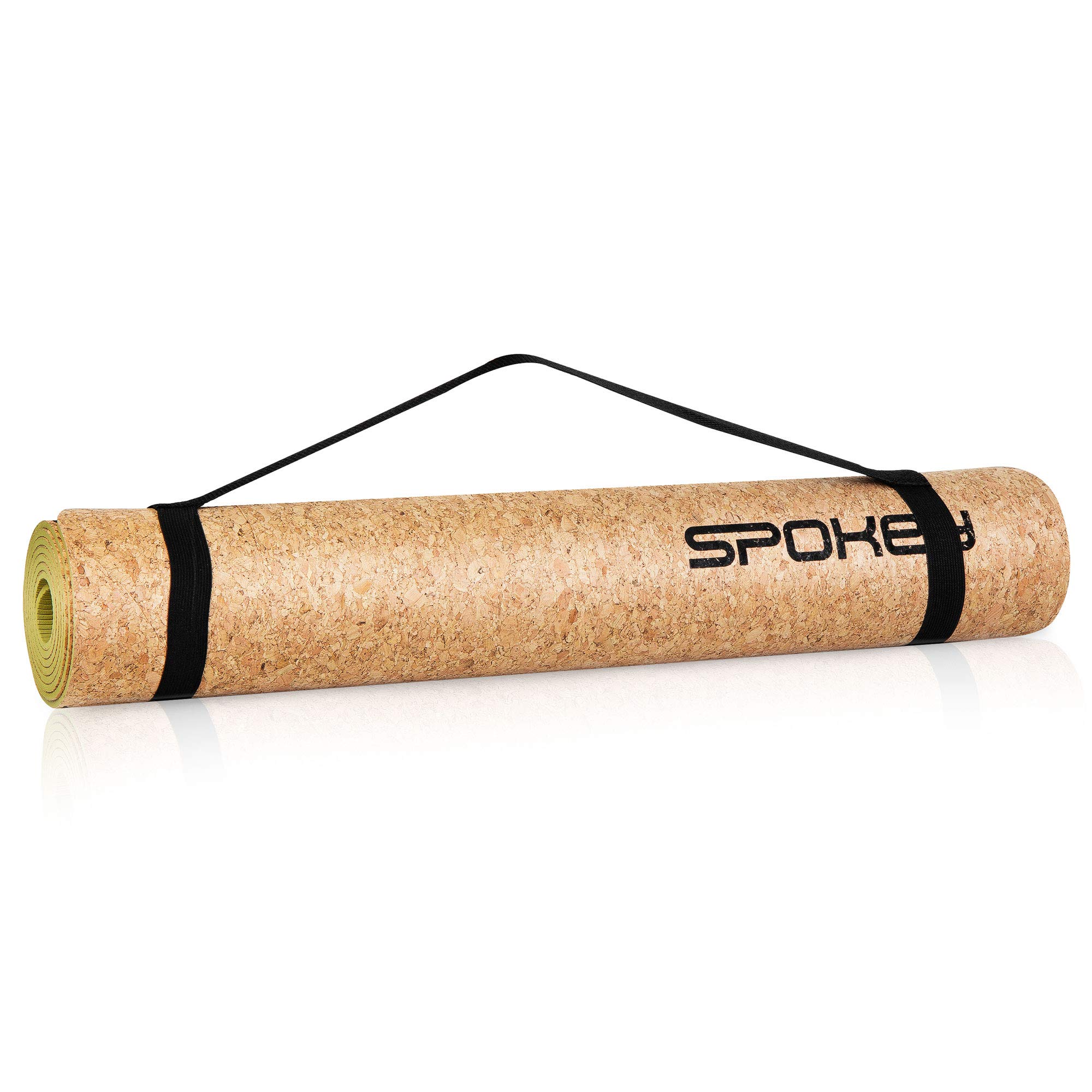 Spokey Savasana, tappetino da yoga, 183 x 60 x 0,4 cm, antiscivolo, stabilizzante e sicuro, per yoga, pilates, fitness e ginnastica, realizzato in sughero e TPE ecologico, biodegradabile al 100%