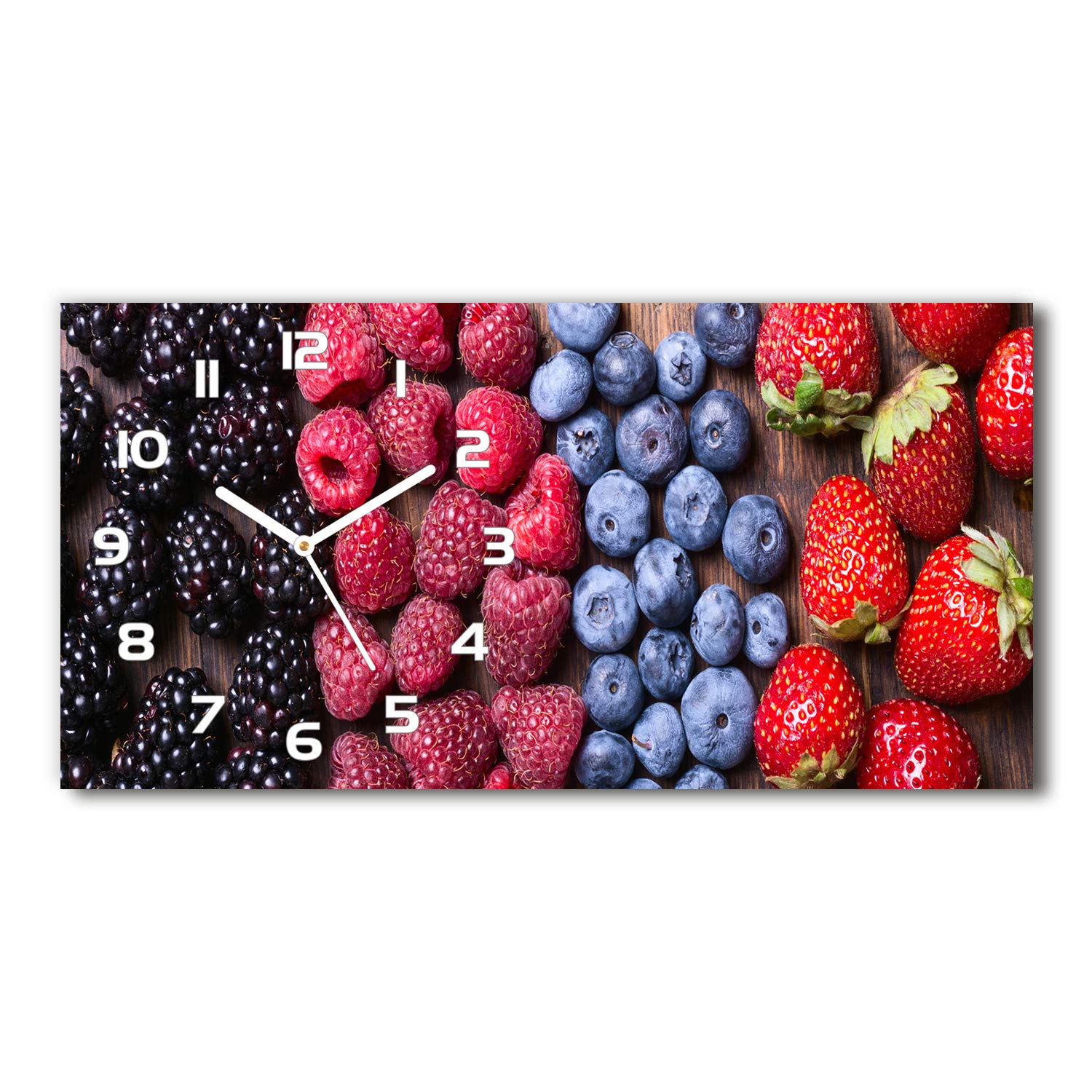 Horloge en Verre 60x30cm Silencieuse Tulup Pendule Murale Blanche