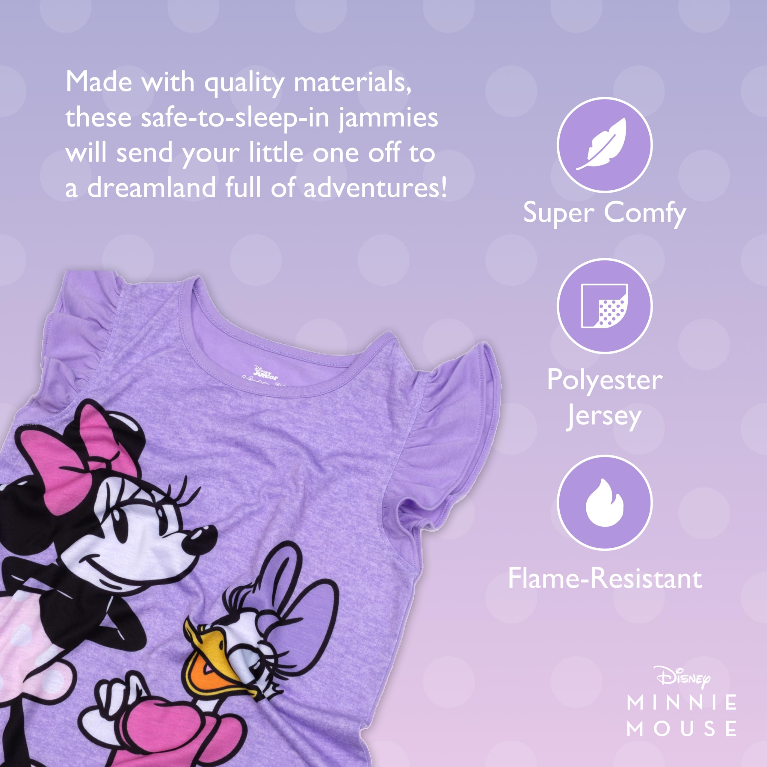 Camisa de dormir Disney para niña, pijama suave y lindo para niños