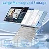 15.6'' silver Laptop, 16GB DDR4 RAM, 512GB SSD, 12th Gen Alder Lake N95 CPU(Up to 3.4GHz), FHD IPS (1920x1080) Screen, Dual Band WiFi, Type-C, Mini-HDMI, Student Notebook with Removable Webcam