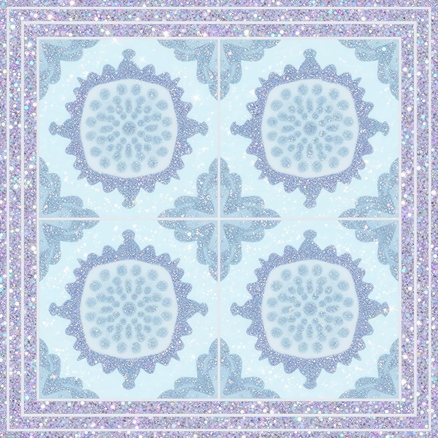 HOMETITUTE 10PCS 12x12 Inch Lavender Lace Medallion Floor Tiles Peel and Stick,Self Adhesive Vinyl Flooring Stickers for Bathroom Kitchen Laundry Room, Renter Friendly Removable Purple Home Decor