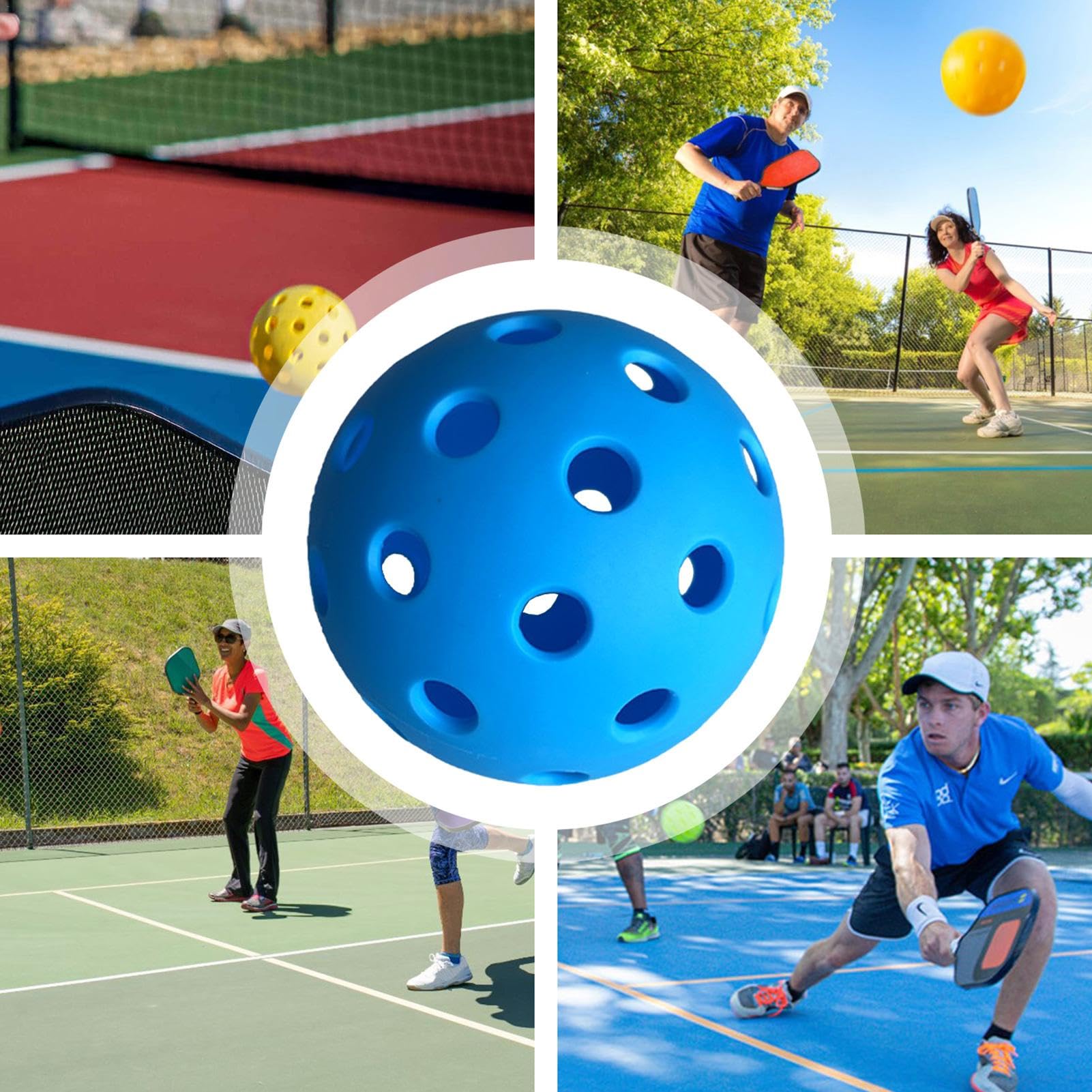 Pickle-Bälle für den Innenbereich, Pickle-Bälle für den Außenbereich,Pickle Balls 26 Löcher Outdoor Pickle Ball Bälle | Standard-Indoor-Pickle-Bälle für Amateure, Training und Wettkämpfe