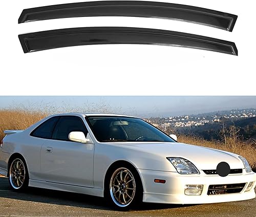 Miniatura 406 de IG - Visera para ventana de automóvil, protector contra la lluvia, el sol y el viento, con cinta adhesiva, deflector extraduradero para ventana