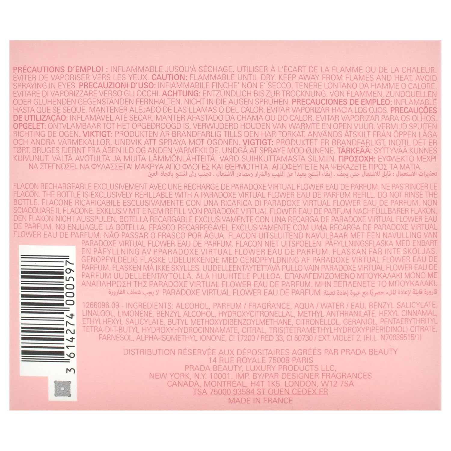Prada Paradoxe Virtual Flower Eau De Parfum Spray for Women, 3.0 Ounce (Refillable) - Image 7