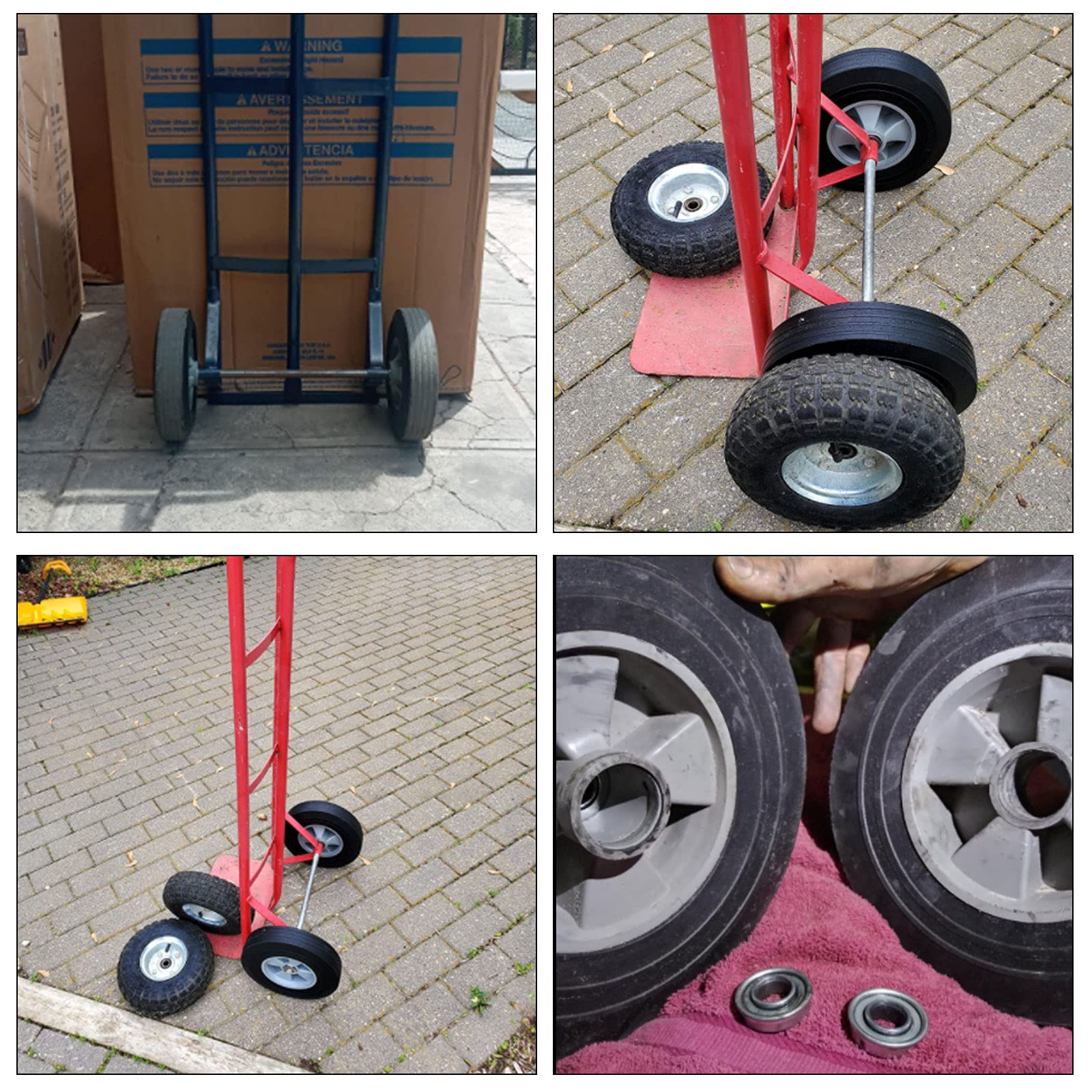 SEUNMUK Rubber Hand Truck Wheels - Heavy Duty Replacement -6