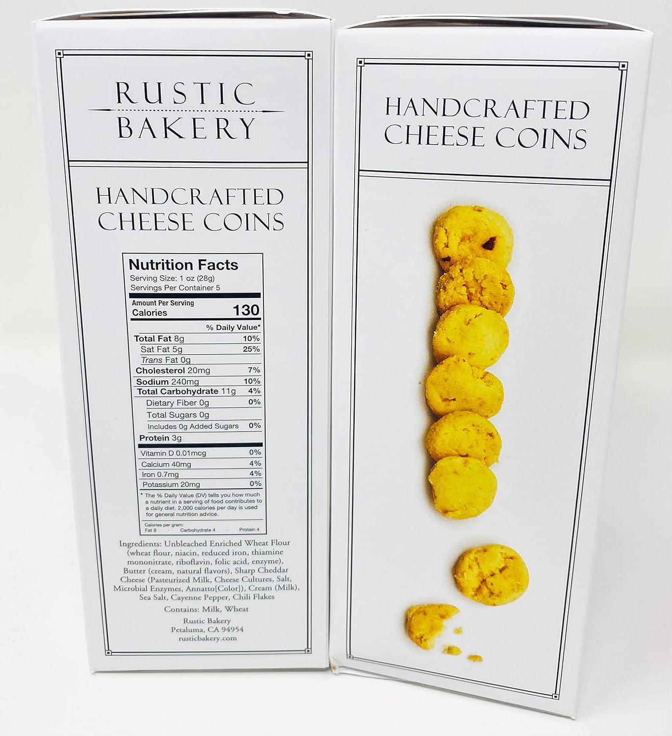 Rustic_Bakery Handcrafted Original Savory Cheese Coins Biscuit 5oz 2 Pack
