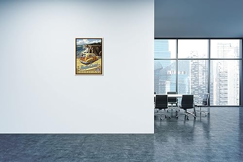 Miniatura 2 de Póster de la autopista de la costa del Pacífico Woody Giclée de Travel Artwork del artista Paul A. Lanquist 18.0 x 24.0in