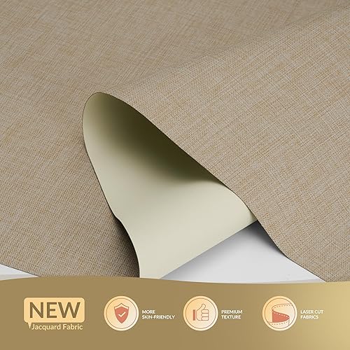 Miniatura 3 de Persianas enrollables opacas para ventanas, sin cables, enrollables, de tela de lino con aislamiento térmico, protección UV, persianas para el