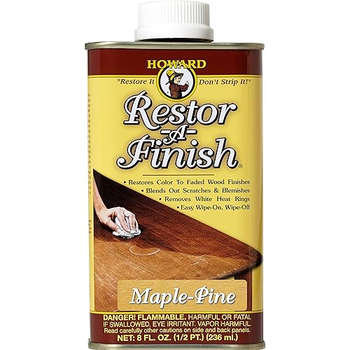HOWARD RF8 Products Restor-A-Finish, 8 Fl Oz (Pack of 1), Maple-Pine, 8 Fluid Ounces