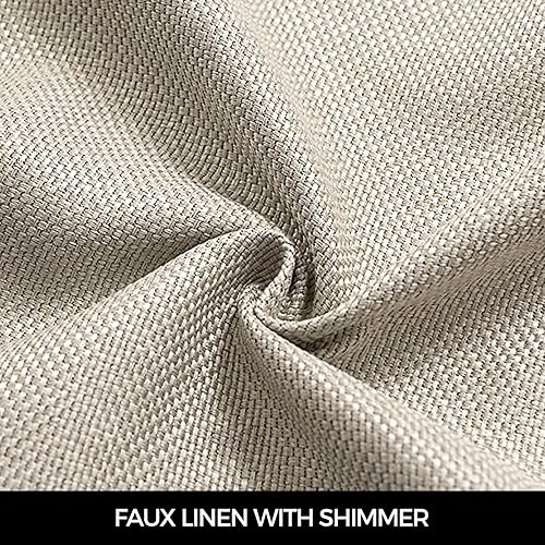 Miniatura 3 de Cortinas pesadas con textura de lino de 84 pulgadas de largo, juego de 2 cortinas de tratamiento de ventana de granja para dormitorio, sala de