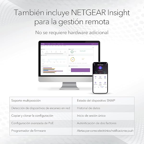 NETGEAR Switch de 8 Puertos y 10 GB MS510TXM |Multigigabit gestionado Smart - 2X Puertos SFP+ 10Gigabit - Montaje en sobremesa o en Bastidor, y protección ProSAFE de por Vida - 4