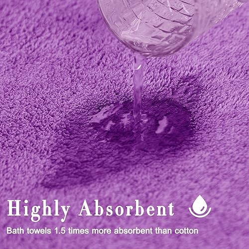 Vista 29 de SEISSO Toallas de baño, extra absorbentes y de secado rápido para baño, toalla de baño grande de fibra, súper suave, multiusos, para fitness, spa