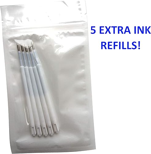 Miniatura 3 de Super Big Fat Pen para artritis (paquete de 5) tinta azul, cuerpo azul + 5 repuestos de tinta