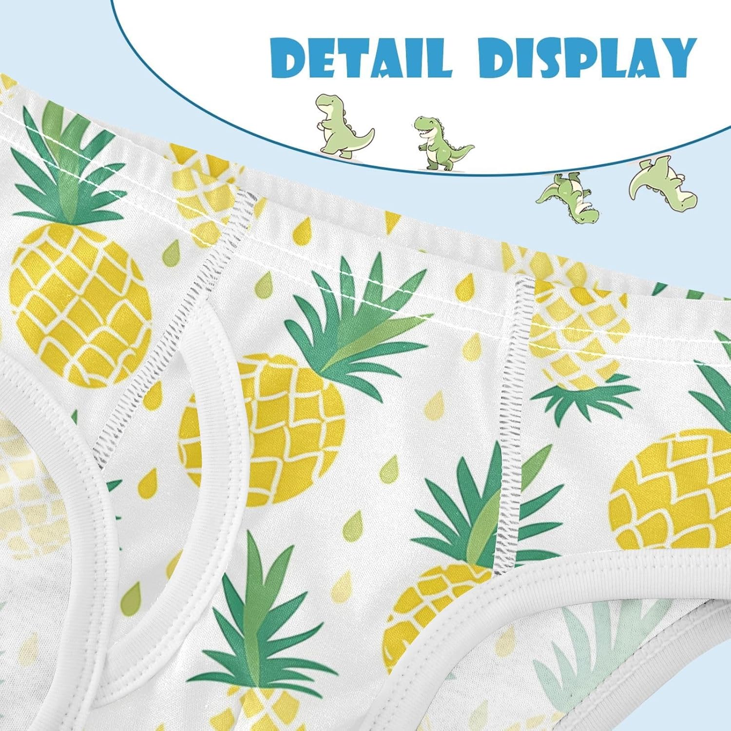 visesunny Boys Cotton Underwear Fruit Geometric Pineapple Pattern Printed Toddler Soft Training Briefs Size 2T-8Y for Kids
