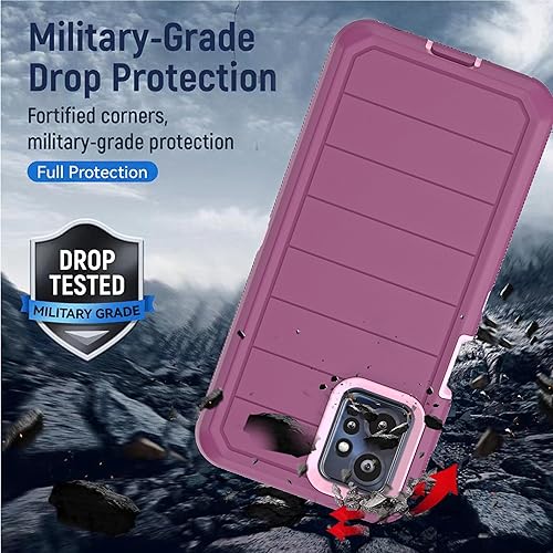 Miniatura 3 de Funda para Moto G Power 2023 5G con protector de pantalla integrado, a prueba de caídas, funda duradera de 3 capas, a prueba de golpes, protección