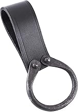 Battle-Merchant Einfacher Axtgürtelhalter aus Leder mit geschmiedetem Ring Holster Mittelalter Axt Äxte LARP Axthalter