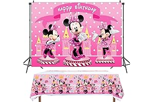 3rd Birthday Party Backdrop for Minnie Mouse Lovers