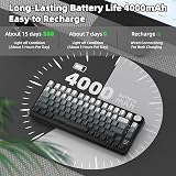 ATTACK SHARK X85 PRO Wireless Gaming Keyboard,TFT Display&Knob,Moonnight - 8