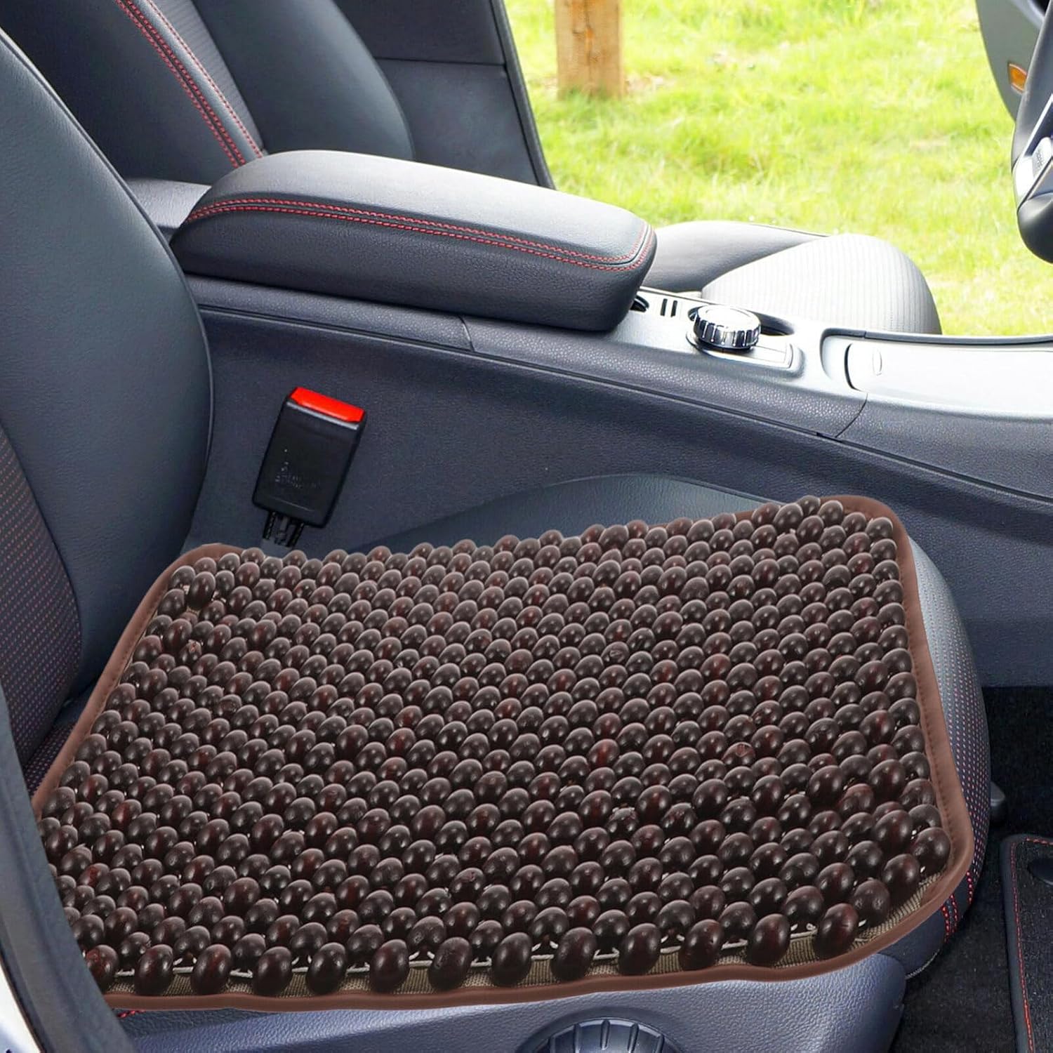 iplusmile Nonslip Seat Mat Beaded Design Ventilated Seat Pad - and Breathable Fit for Vehicles