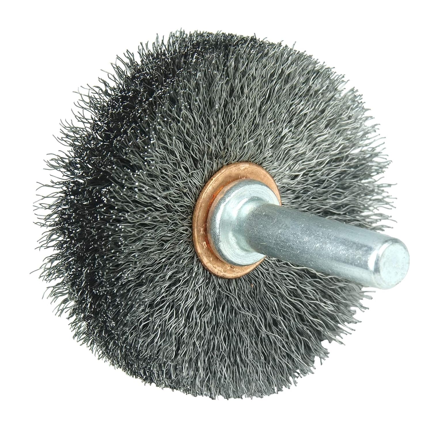 Weiler 17605 1-3/4" Wide Face Stem-Mounted Crimped Wire Wheel.006 Steel Fill, 1/4" Stem, Made in The USA (Pack of 10)