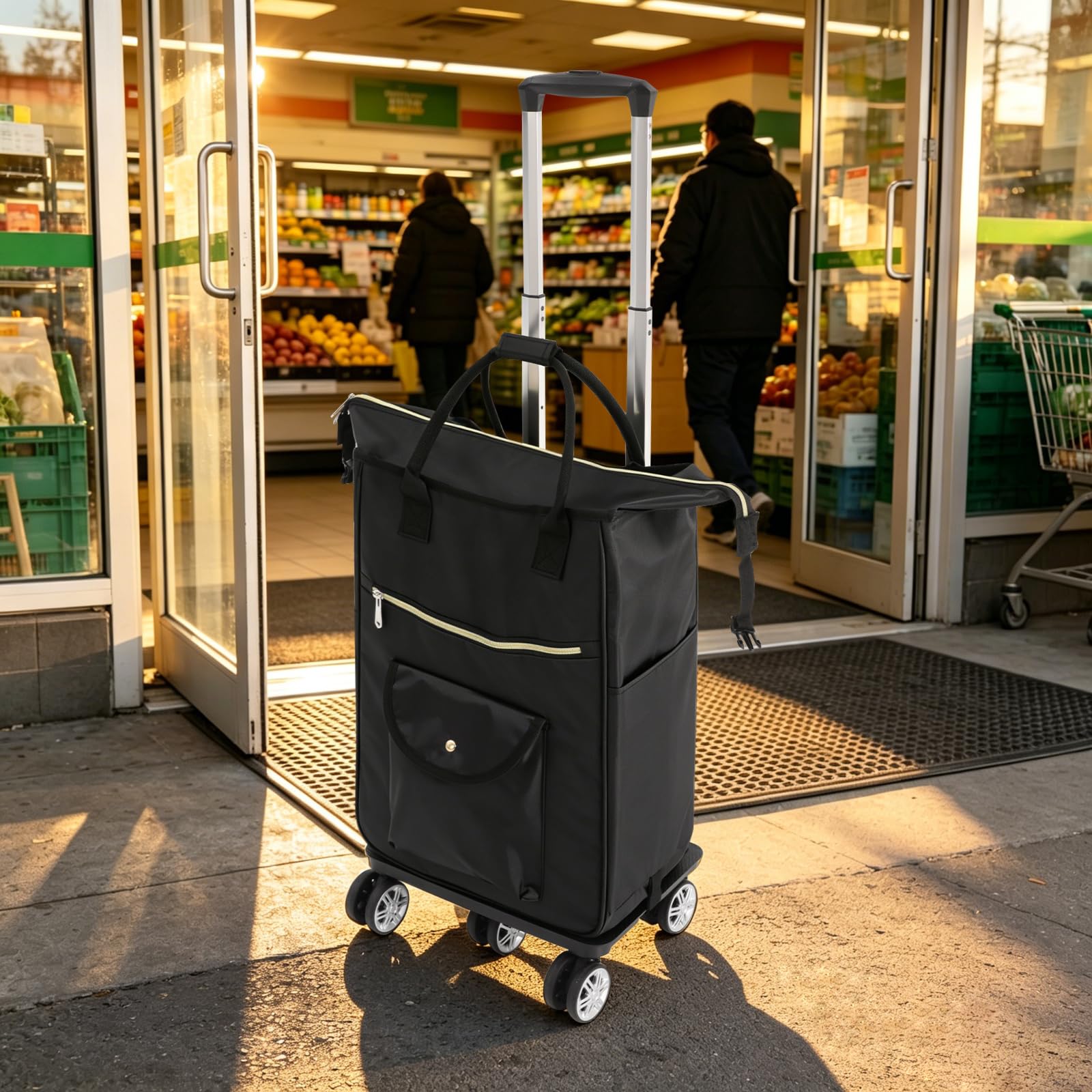 Carrello per la spesa pieghevole, 45 l, con borsa termica, fino a 30 kg