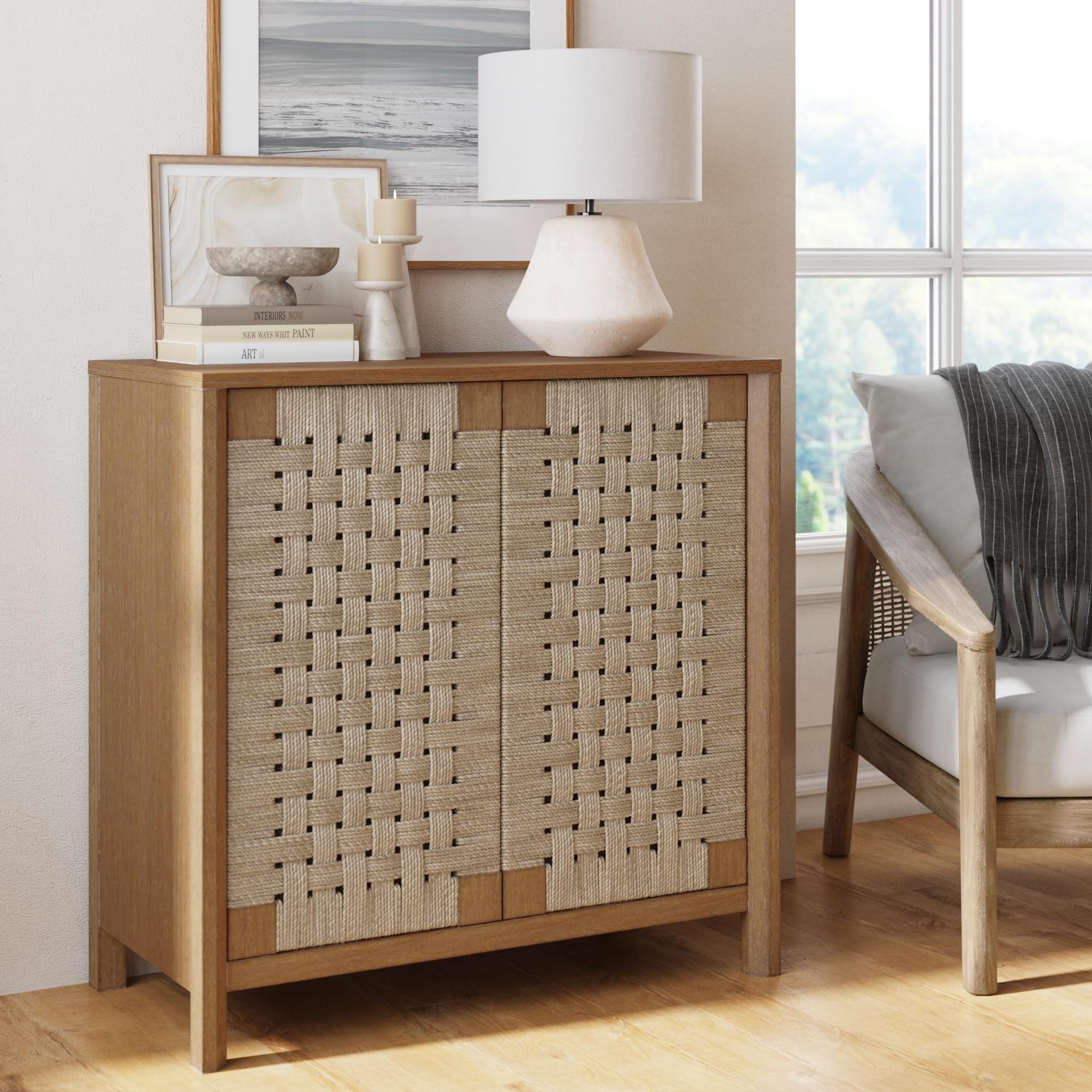 Amazon.com: Nathan James Aerie Rustic Wood Cabinet, Boho Living