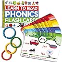 THE BAMBINO TREE Phonics Flash Cards - Learn to Read in 20 Phonic Stages - Education for Kids Ages 4-8 Kindergarten 1st 2nd Grade