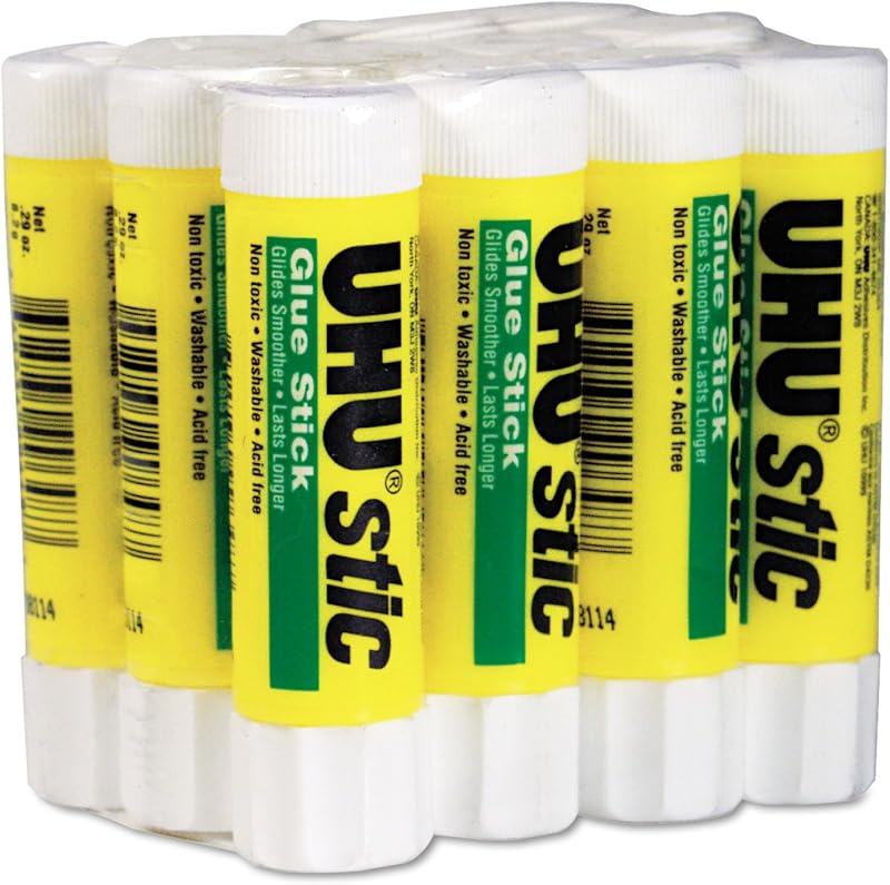 Stic Permanent Clear Application Glue Stick, 0.29 oz, 12 Sticks per Pack (99450)
