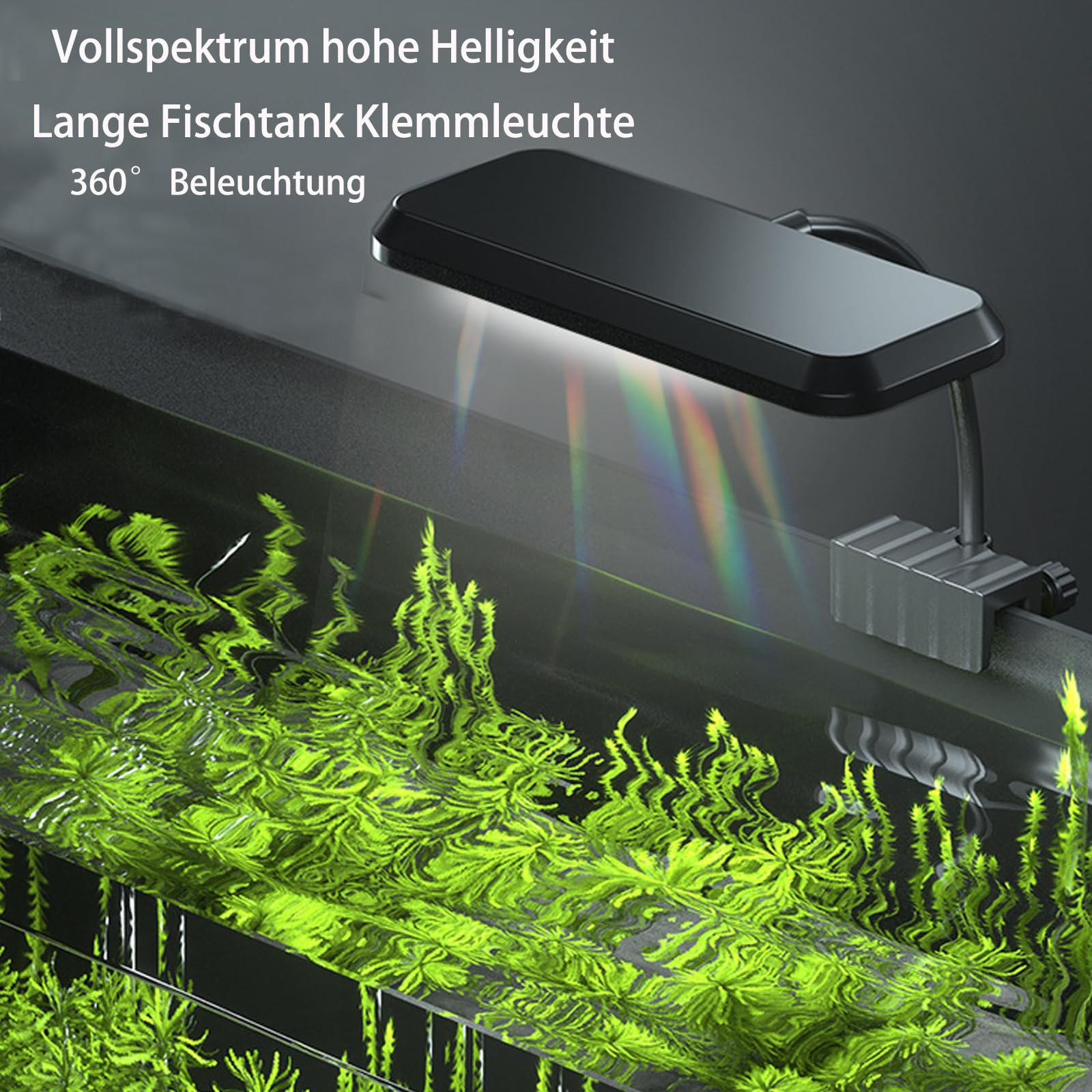92RA Oświetlenie LED 360°, Lampa LED Energooszczędna i Odporna na Zaparowanie, Światło Wodoszczelne dla Roślin Wodnych i Ryb (13 W)