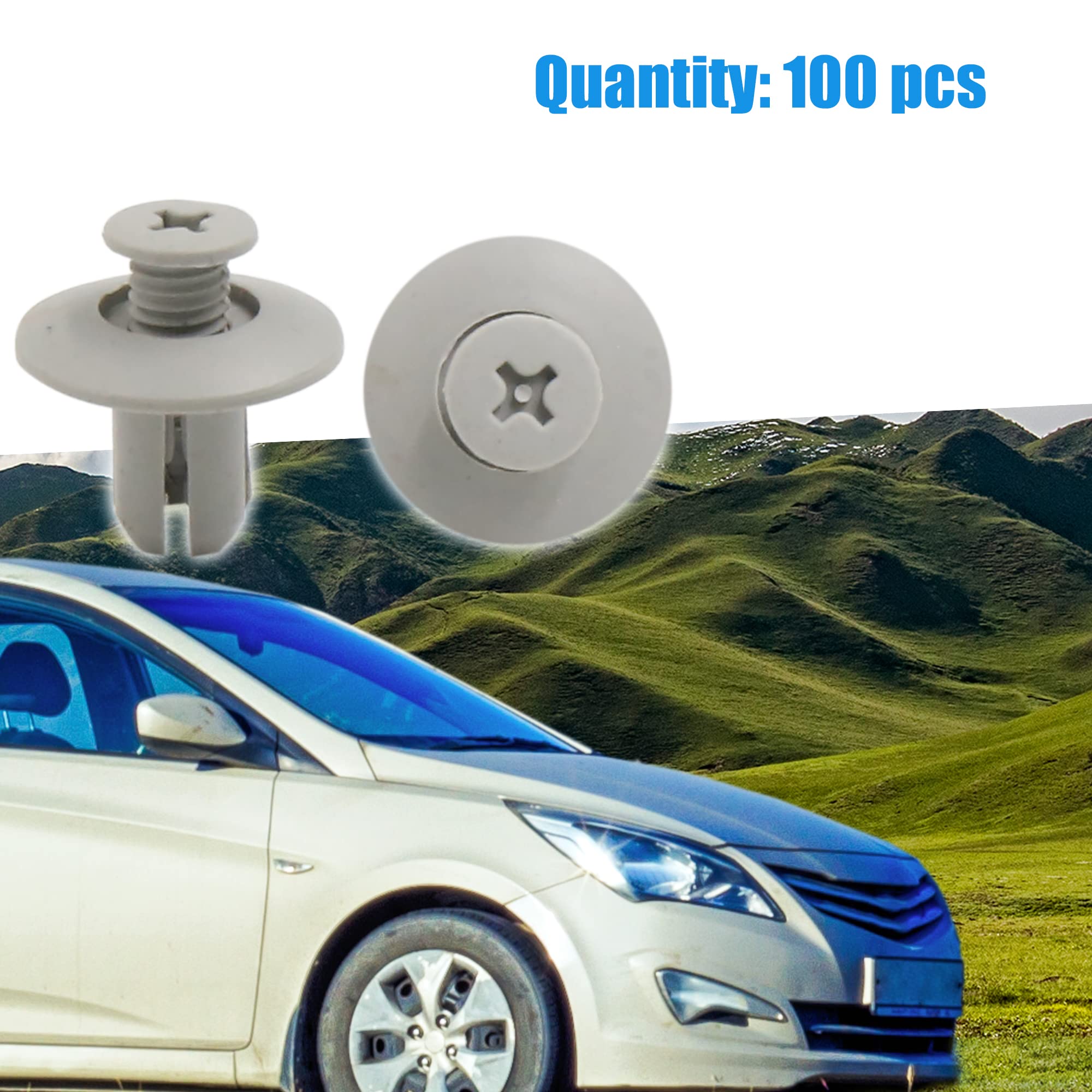 10/20/50 pezzi paraurti auto parafango 8mm foro rivetti in plastica