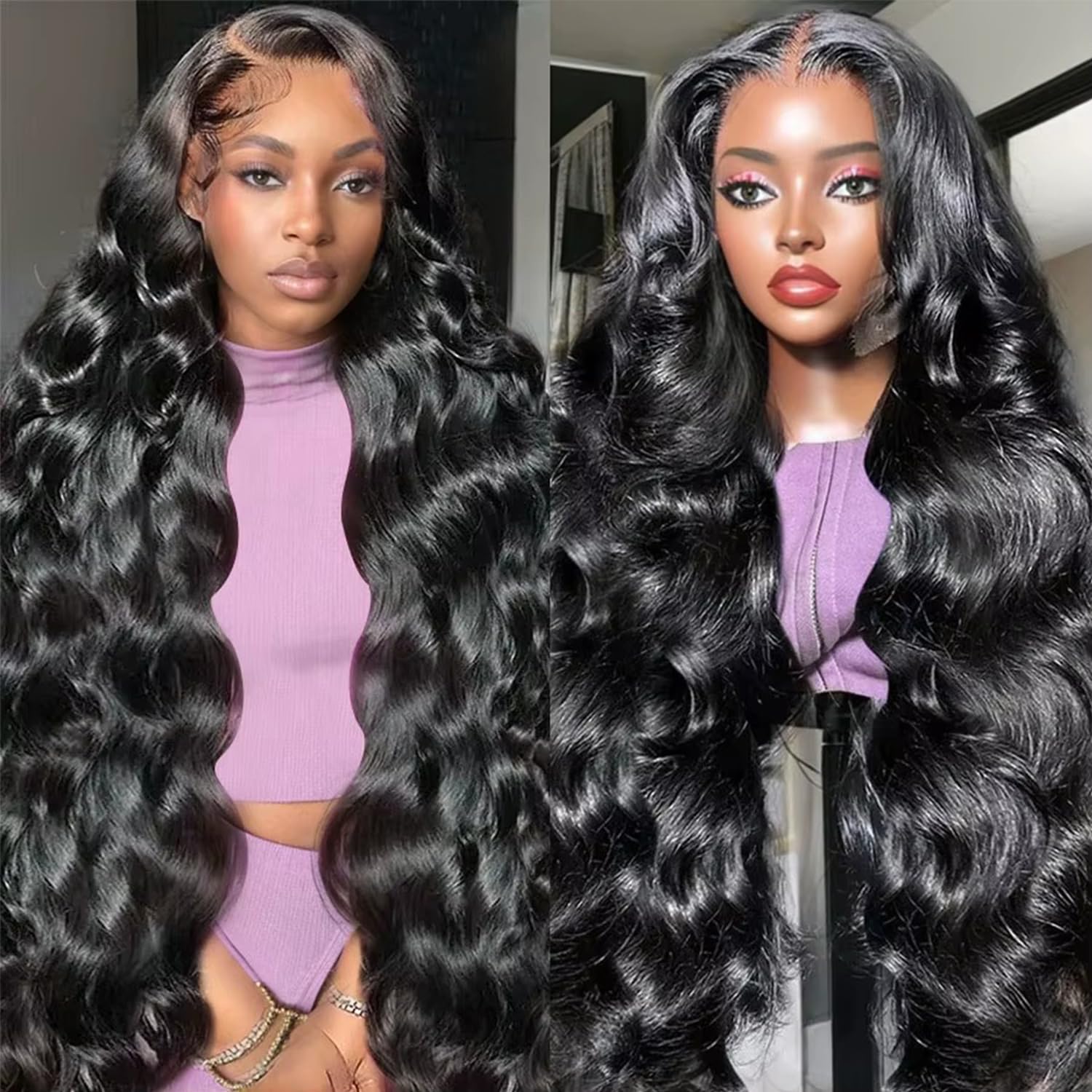 Lemoda Outlet Deals 13x4 Body Wave Lace Front Wigs Human Hair 180% Density 13x4 HD Transparent Lace Frontal Wig Pre Plucked 14A Brazilian Virgin Human
