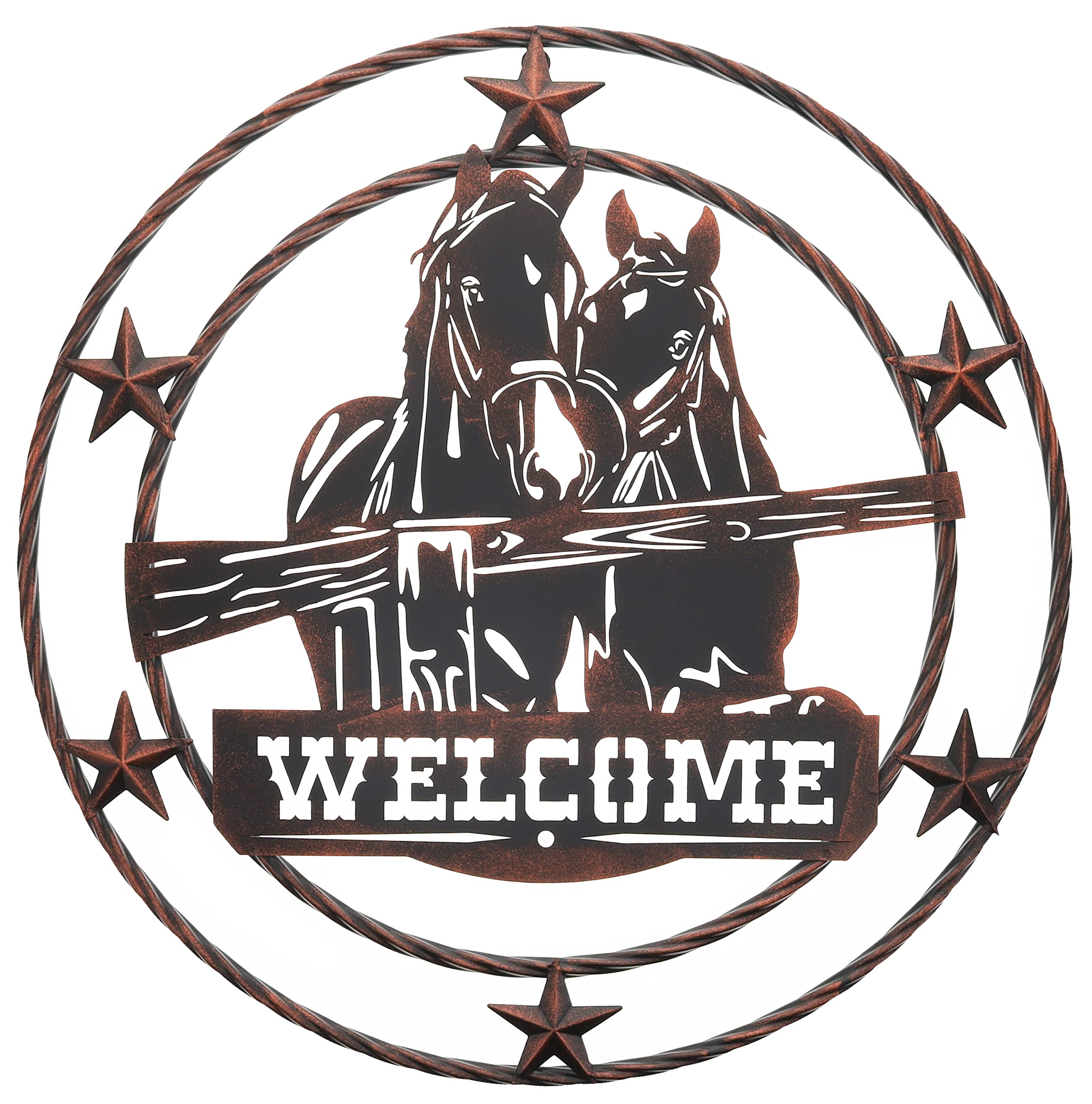 BlissYard Western-Willkommensbanner – Cowboy-Design 205x51 Cm, Rustikale Veranda-Deko