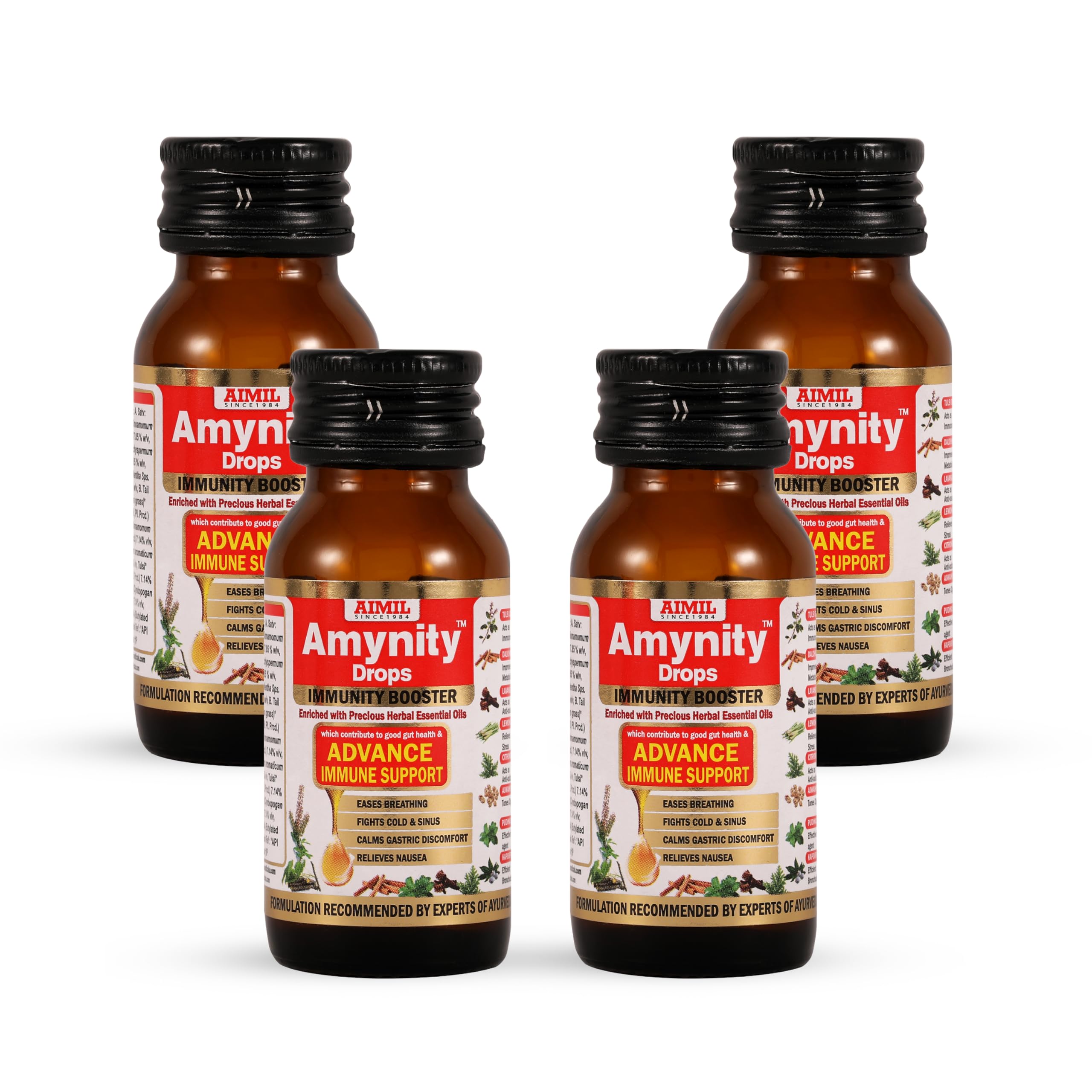 AIMIL Amynity Drops (25ml) | Natural Immunity Booster with 8 Essential Oils | Advanced Immune Support for Cold, Sinus & Relief from Gastric Discomfort & Nausea — Amazon image 9