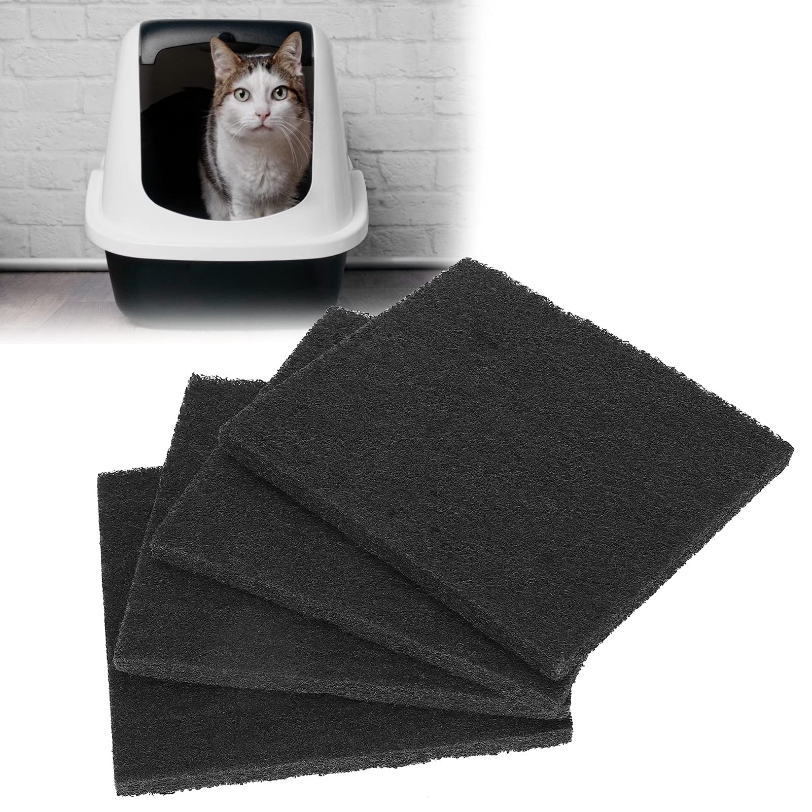 Litter Box Filters For Hooded Litter Boxes 12-Pack Cat Litter Box